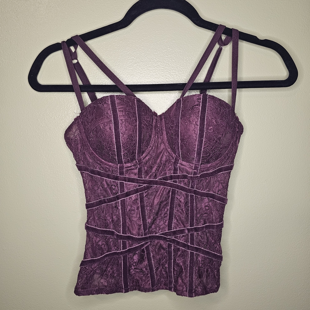 Charlotte Russe Lace Camisole - Deep Purple